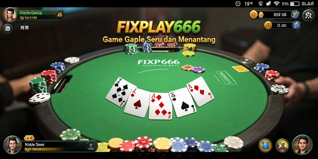 Tampilan menarik dari gameplay FIXPLAY666 Game Gaple.