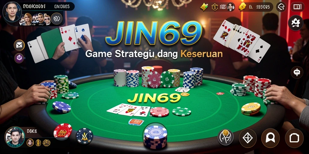 Screenshot gameplay JIN69 yang menarik menunjukkan suasana permainan poker.