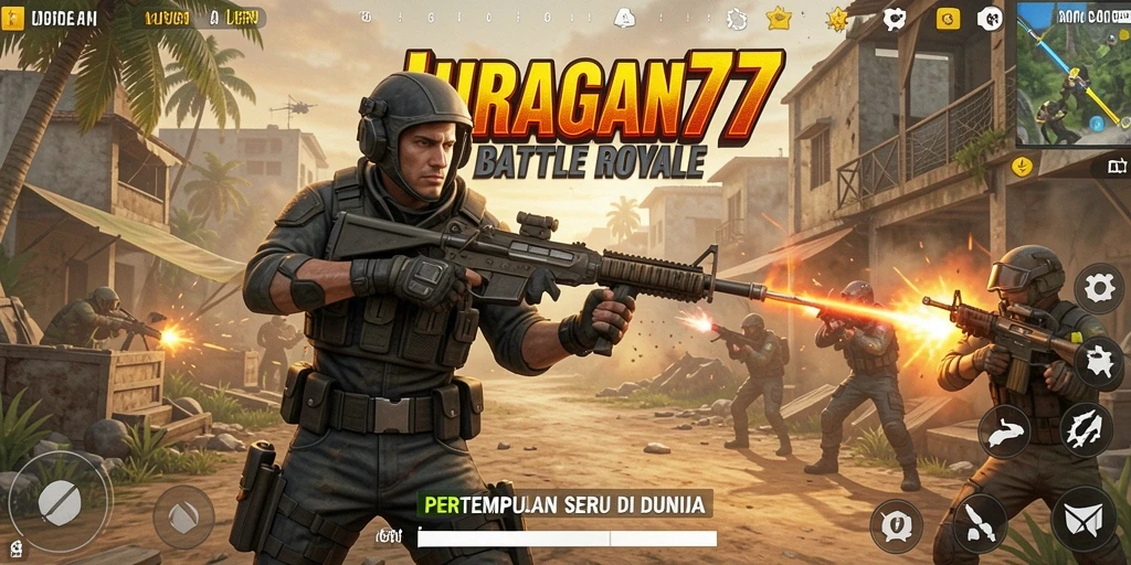 Screenshot menunjukkan gameplay mendebarkan dan intens di JURAGAN77.