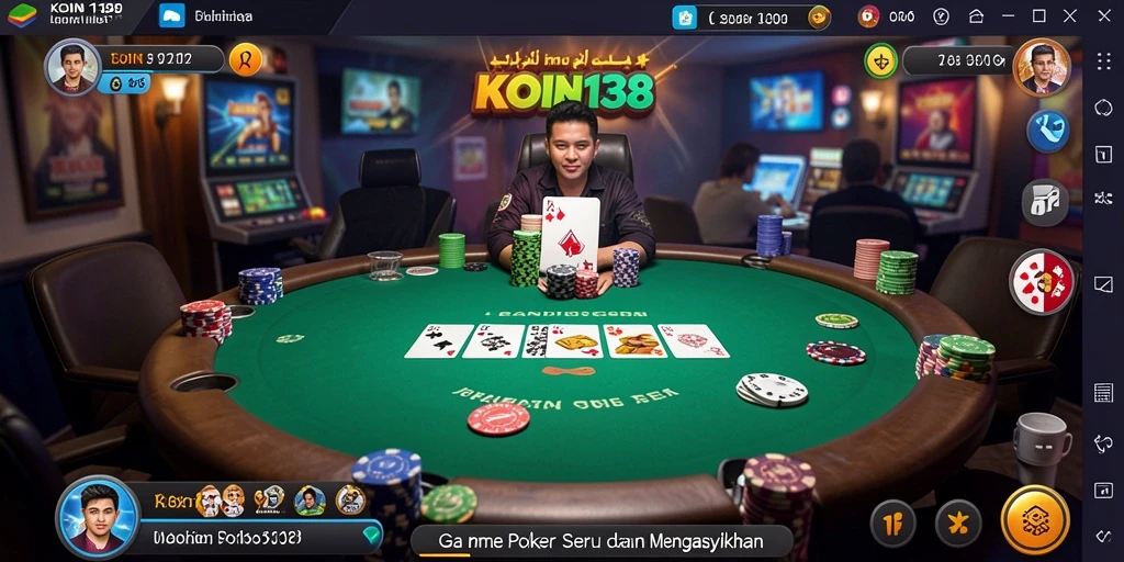 Tampilan gameplay seru dari KOIN138 dalam aksi Poker.