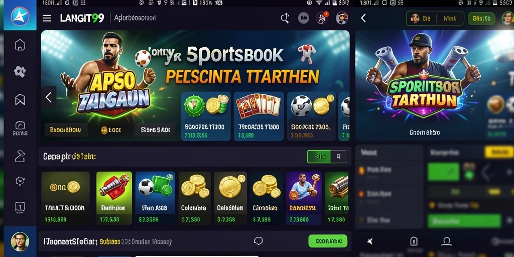Tampilan menarik dari permainan taruhan di LANGIT99.