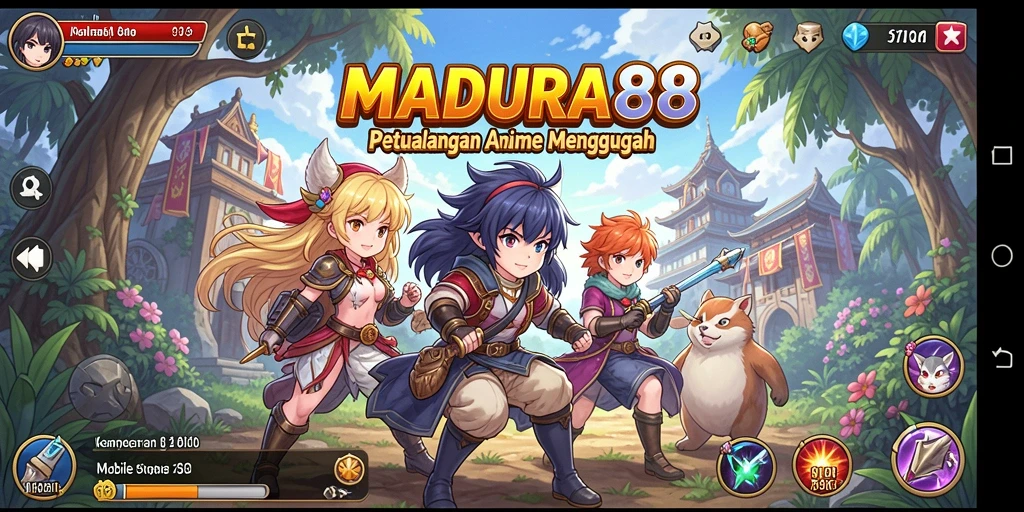 Tangkapan layar MADURA88 menampilkan aksi seru di dunia anime.