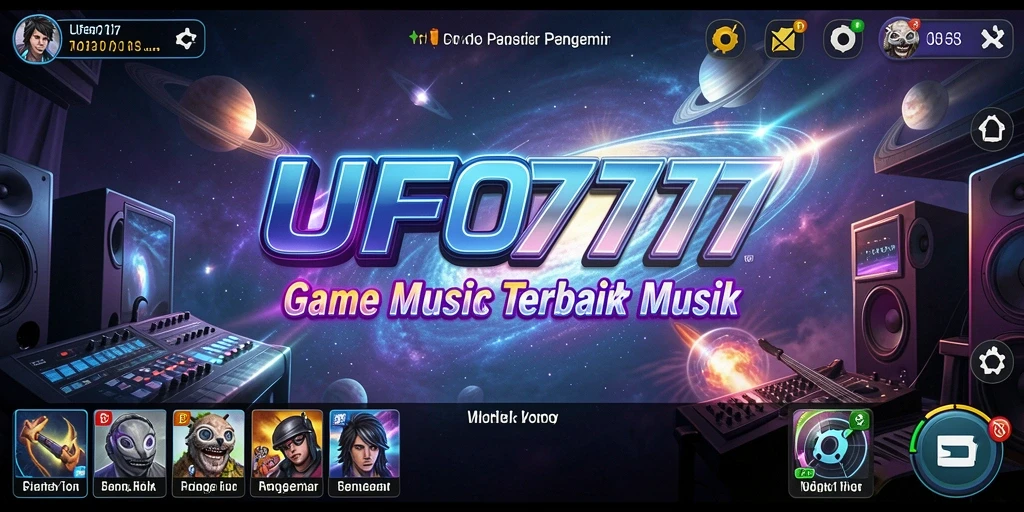 Tangkapan layar UFO777 menampilkan gameplay musik yang seru dan interaktif.